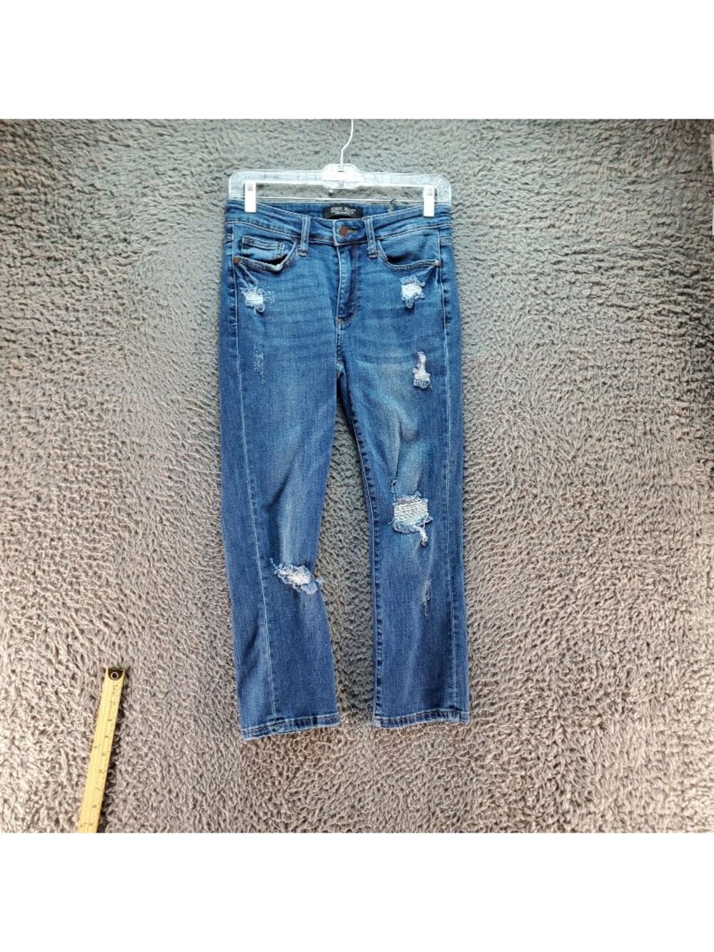 Judy Blue Jeans Womens 5/27 Blue Capri Fit Stretch Denim *Read*